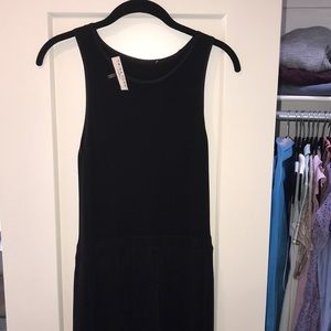 Trina Turk black and cream high wasted midi dress